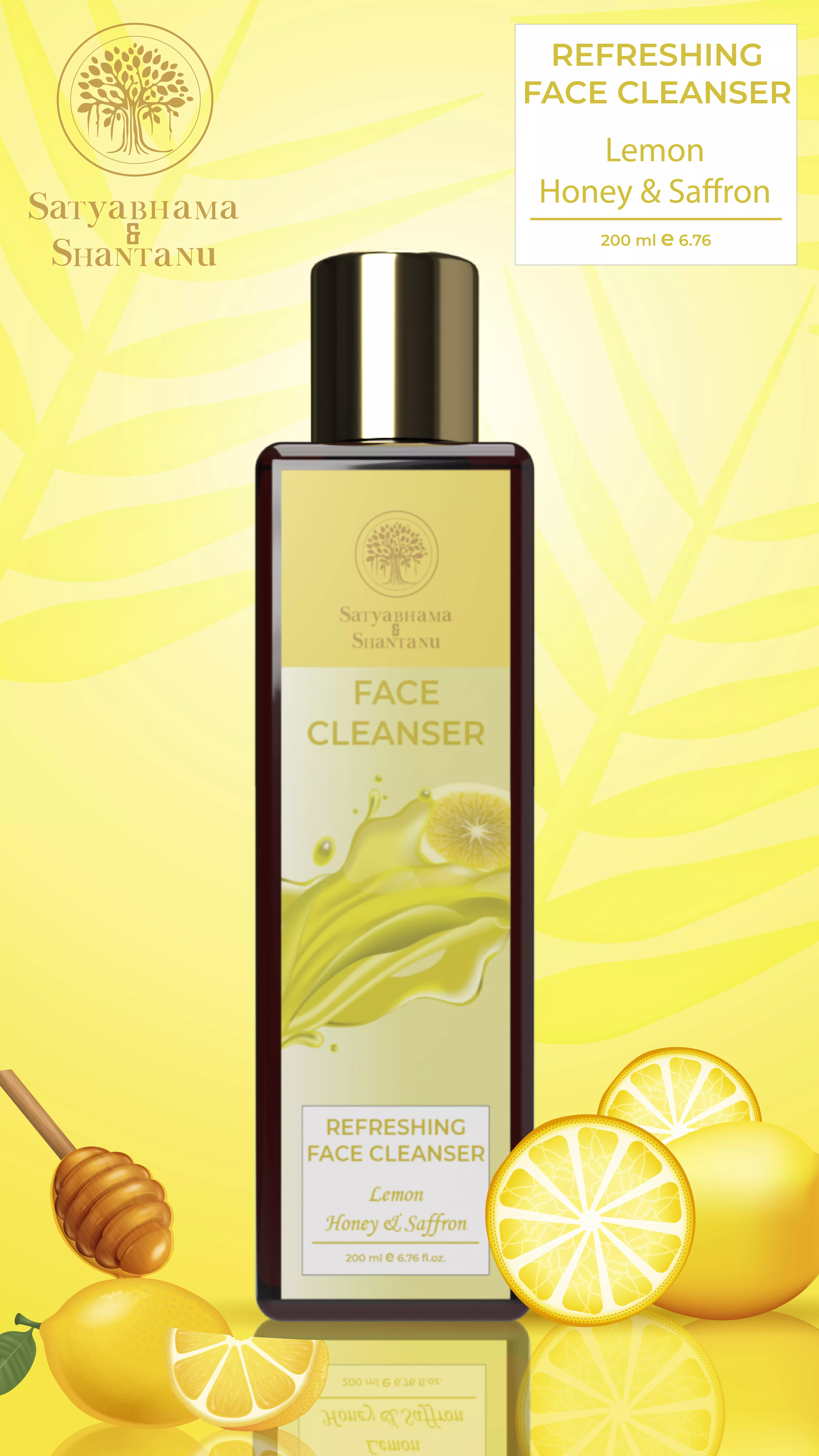 RBV B2B Lemon Honey & Saffron Face Cleanser (200ml)-12 Pcs.